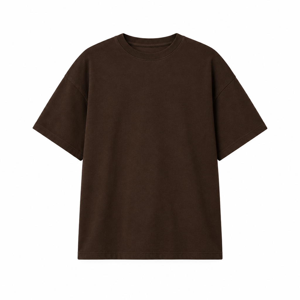 Polera 100% algodón color chocolate